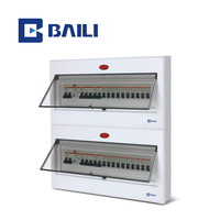 Boîtier de distribution BAILI V8 42 voies à montage en surface, avec couvercle en plastique et base métallique, voyant lumineux, protection basse tension, pour disjoncteurs (MCB)