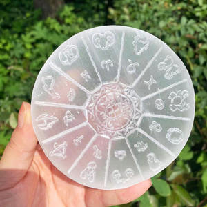 Disque <span class=keywords><strong>de</strong></span> sé<span class=keywords><strong>l</strong></span>énite blanc sculpté à la main, roue du zodiaque, <span class=keywords><strong>horoscope</strong></span>, cristal <span class=keywords><strong>de</strong></span> purification, grille <span class=keywords><strong>de</strong></span> guérison, pierres <span class=keywords><strong>de</strong></span> cristal, image <span class=keywords><strong>de</strong></span> cristal - Product Image 2