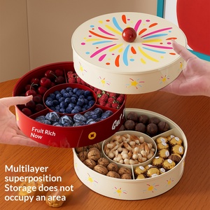 Mesa de Centro de Plástico de Alta Gama para Sala de Estar, con Tapa Sellada para Frutos Secos, Dulces y Bocadillos, Plato Multicapa para Frutas Secas <span class=keywords><strong>SJ</strong></span> - Product Image 4