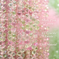 Perles de verre fraise effet cristal lisse, en vrac, pour la fabrication de bijoux faits main – Vente chaude