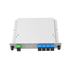 HTMICROWAVE 1X4 Plug-in Chip Type PLC Splitter with SC/UPC Connector For FTTH FTTX