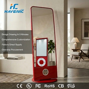 Specchio Decorativo a Forma di Mp3 in Legno Colorato per Decorazione Casa e Gallerie - Product Image 1