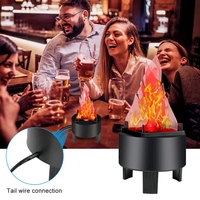 Lampe de table 3d Led Fake Campfire Fire Artificial Flickering Flame Effect Light For Bar Stage Halloween Christmas Party Decoration