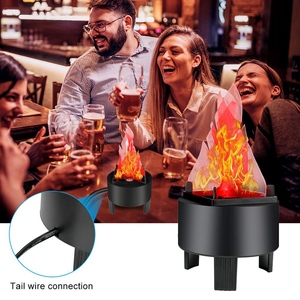 Lampe de table 3d Led Fake Campfire Fire Artificial Flickering Flame Effect Light For Bar Stage Halloween Christmas Party Decoration - Product Image 2