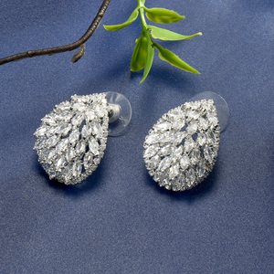Nouveau Top qualité cubique Zircon boucles d'oreilles grande forme ronde boucle d'oreille pour les femmes bijoux de mariage accessoires <span class=keywords><strong>E19</strong></span> - Product Image 5