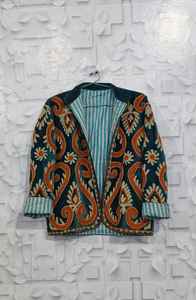 Chaqueta de terciopelo Suzani larga estilo vintage, elegante y casual para mujer, abrigo de invierno bordado a mano, cárdigan acogedor, vestido playero. - Product Image 2