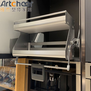 Sclearance del campione pronto per la spedizione cucina Design italiano con pietra di quarzo superiore e mobile alto includono - Product Image 4