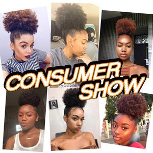 Coleta Afro con Cordón Ajustable, Cabello Rizado Kinky, Extensiones Cortas, <span class=keywords><strong>Postizos</strong></span> para Peinados Elevados para Mujeres y Niñas Afroamericanas - Product Image 6