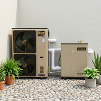 Pompe à chaleur air-eau, 220V monophasé, étanche IPX4, chauffage et refroidissement confortables pour villas privées