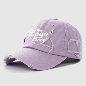 Vintage Washed Distressed <b>Waterproof</b> Sporty Baseball Hat Solid Color Fruit Adjustable Cotton Dad <b>Cap</b> - Product Image 1