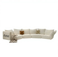 Maßgefertigtes Modernes Luxus-Blütenblatt-Sofa, Premium-Stoff & Anpassbare Größe, Hochwertiges Gebogenes Modulares Sofa für Wohnzimmer