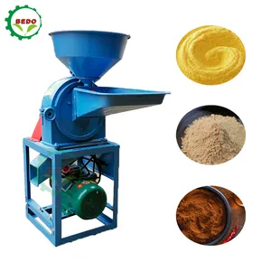 Feeding Corn Mill Machine Rice Maize Grass Soybean Bean Powder Multifunctional Feed Processing Disc Milling Grinder Machine