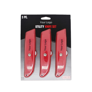 Premium Metal <b>Utility</b> <b>Knife</b> Set with Stable Blade Support and Polished Red Housing Designed for OEM Brands, Hardware Retailers - Product Image 1