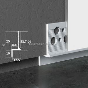 Perfil de Aluminio en Forma de L de Alta Calidad TK para Zócalo Empotrado, Línea Oculta en la Pared, Rodapié Metálico Empotrado, Perfil Decorativo con Espacio de Sombra - Product Image 2