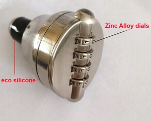 סיטונאי אבץ סגסוגת 4 ספרות יין בקבוק פקק משקאות בקבוק שילוב מנעול - Product Image 5