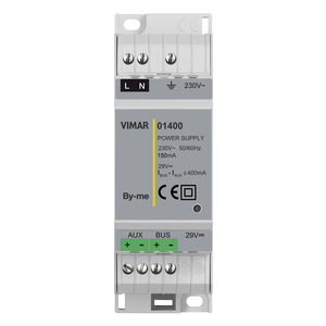 Alimentatore Vimar 230V~ 29Vdc 150mA 400mA Bus Aux Industriale - Product Image 1
