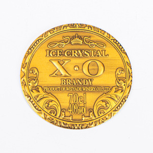 Tùy chỉnh dập nổi kim loại nhãn rượu vang trong kích cỡ khác nhau tốt khắc rượu vang chai nước hoa nhãn chai - Product Image 5