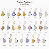 Porte-clés en cuir avec 26 lettres de l'alphabet, joli pendentif lettre initiale, breloque de sac, accessoire de voiture en PU, cadeau pour couple et amis