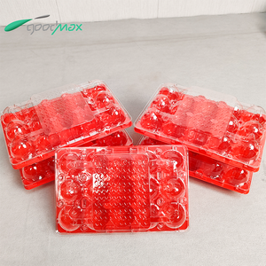 공장 가격 판매 15 홀 재활용 PET 플라스틱 충격 방지 빨간 계란 오리 계란 포장 트레이 - Product Image 4