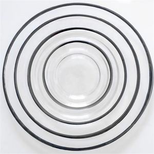 Vente en gros de sets de vaisselle élégants pour mariage, en or, noir et blanc, en verre - Product Image 2