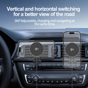 Sản Phẩm Mới Nhất Xe Từ Vent Người Giữ Điện Thoại Xe Hơi Sạc Không Dây Núi Thông Minh 15W Xe Sạc Không Dây - Product Image 5