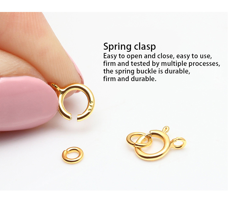 Fermoir Anneau Ressort 5 Mm En Or 18 Carats - Bijou Solide Et élégant Pour Colliers Et Bracelets