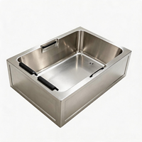 Bain froid carré moderne personnalisé en acier inoxydable 304 pour traitement par le froid, idéal pour l'intérieur et l'extérieur, salle de bain et hôtel
