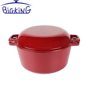 5 pintes nouvelle <span class=keywords><strong>fonte</strong></span> assaisonnée four hollandais émail revêtement poêle à frire marmite pour usage domestique Induction gaz Compatible boîte emballée - Product Image 3