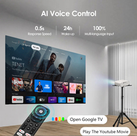 Mini Proyector de Bolsillo para Teléfono Móvil con Láser 4K, 1000 Lúmenes, 1080P, Google TV, Cine en Casa
