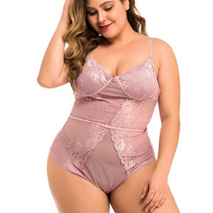 Mooie Hete Meid Sexy Ondergoed Voor Vrouwen Plus Size Geweven Kant Transparant Polyester Kleding Stevig Controleniveau - Product Image 1