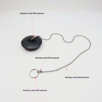 Couvercle de siphon de sol de salle de bain anti-odeur avec bouchon à chaîne, dispositif de prévention des blocages d'égout, type moderne et minimaliste à tirer