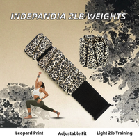 Poids réglables pour poignets et chevilles pour femmes, 2 lb, imprimé léopard, pour Pilates, Yoga, marche, Barre, entraînement à domicile, fitness, couleur personnalisable