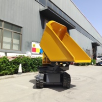 Tout nouveau mini-dumper sur chenilles YHMG YH1200 de 1200 kg, chenilles en caoutchouc, déchargement hydraulique automatique, transporteur pour travaux de construction et agriculture