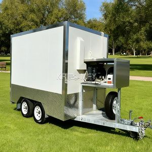 รถบรรทุกตู้แช่ไอศกรีม ตู้แช่อาหารเคลื่อนที่ บาร์กาแฟเคลื่อนที่ ห้องเย็น ตู้แช่แข็งกลางแจ้งแบบรถพ่วง - Product Image 6