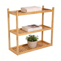 Rak Penyimpanan Bambu Modern, Organizer Rumah Multifungsi, Rak Sepatu Dapur Kamar Mandi Ramah Lingkungan, Tempat Pajangan Bunga