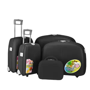 Bagages à roulettes PP à la mode 5 pièces ensembles de bagages avec valise de maquillage bagage à main unisexe pour le voyage