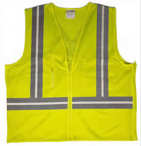 Nouveaux gilets de sécurité haute visibilité en maille respirante pour le travail en extérieur, la construction, réfléchissants, jaunes fluorescents - Product Image 2