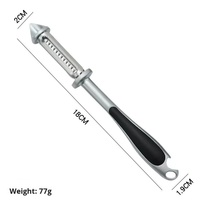 5-in-1 handmatige draaibare metalen schilmes |   Multifunctioneel keukenhulpmiddel voor groenten en fruit, geschikt voor tomaten, aardappelen en appels