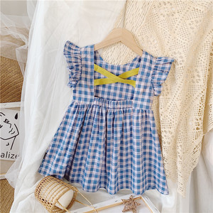 Vestidos Africanos para Niñas al por Mayor, Vestidos de Fiesta para Niños con Estampado a Cuadros - Product Image 2