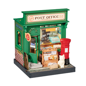 Robotime Rolife Perfect Gift DIY Miniature House DS037 Century <strong>Post</strong> <strong>Office</strong> Model Kit 3D Wooden Puzzles - Product Image 1