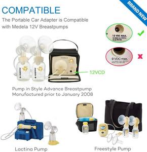 Adaptateur allume-cigare 12V pour véhicule automobile pour tire-lait <span class=keywords><strong>Medela</strong></span>, voiture, camion, bus, camping-car, adaptateur chargeur allume-cigare 12V CC-CC - Product Image 4