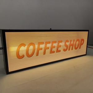 12V Điện Vàng Acrylic gương A4 kích thước hiện đại dấu hiệu kinh doanh cho Salon LED hộp đèn với nhôm Hồ sơ hình chữ nhật hình dạng - Product Image 2