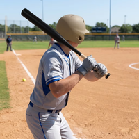 Bâton de softball en fibre de carbone en 2 parties, longueur de barillet personnalisée USSSA 34 pouces, bâton composite pour l'entraînement et la compétition