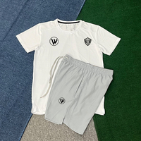 Uniformes de Fútbol Personalizados al por Mayor, Transpirables, de Secado Rápido, con Estampado por Transferencia de Calor, Manga Corta, 100% Poliéster, para Hombre