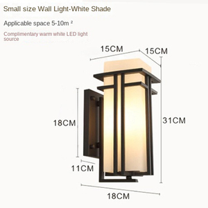 Applique murale moderne d'extérieur LED de jardin haute étanchéité chaude 110V 220V 3000K blanc chaud H32CM Led Double aluminium 90/100 14 - Product Image 2