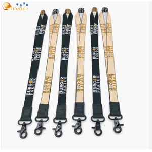 Cá Nhân Tùy Chỉnh In Nylon Polyester Công Cụ Keychain Huy Hiệu Dây Buộc Với Logo ID Thẻ Cổ Dây Buộc Móc - Product Image 1