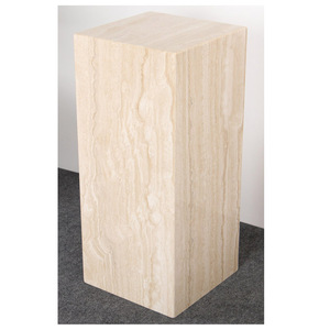 SH <span class=keywords><strong>STONE</strong></span> muebles modernos para el hogar Decoración piedra mármol Natural mesa auxiliar de café mármol travertino zócalo cuadrado - Product Image 3