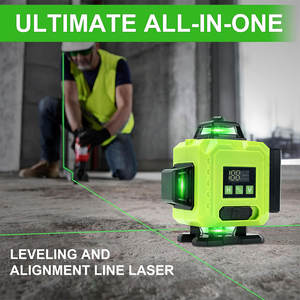 360 °   <span class=keywords><strong>Nivel</strong></span> Láser con Trípode, <span class=keywords><strong>Nivel</strong></span> Láser Autonivelante con Modo de Pulso, Láser de Línea Verde para Proyectos de Bricolaje en el Hogar - Product Image 4