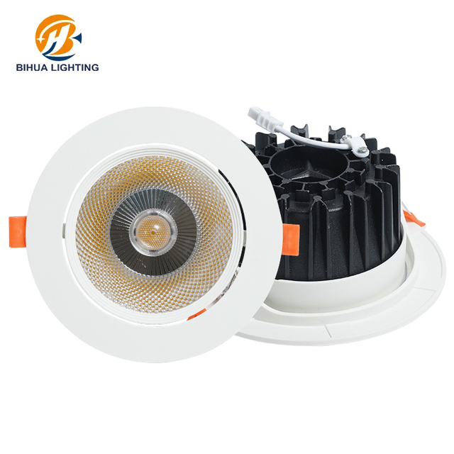 High Lumen Anti Glare Down Spot Light 3w 5w 10w 15w 20w COB Recessed Mounted Led Ceiling Spotlight