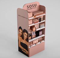 Présentoir de sol personnalisé pour produits de beauté, soins de la peau et cosmétiques, présentoir de maquillage pour magasin de détail